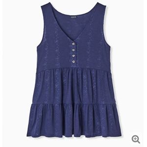 NWT • Torrid Eyelet Babydoll Tank